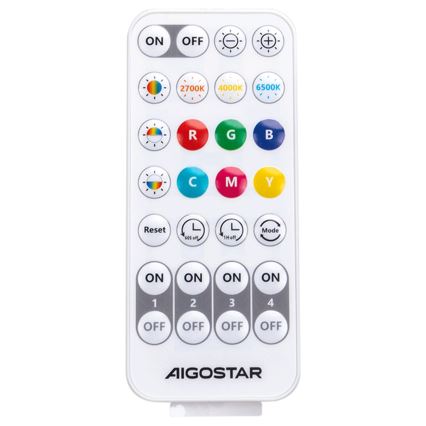 Aigostar - LED RGBW Димируем аплик MESH Smart LED/8W/230V + дистанционно управление