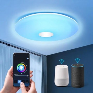 Aigostar - LED RGBW Димируем плафон 18W/230V Ø 34 см Wi-Fi