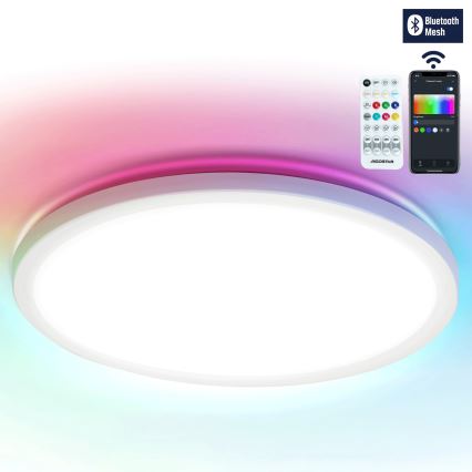 Aigostar - LED RGBW Димируем плафон MESH LED/24W/230V 3000-6500K бял + дистанционно управление