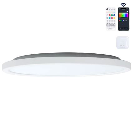 Aigostar - LED RGBW Димируем плафон MESH LED/24W/230V 3000-6500K бял + дистанционно управление