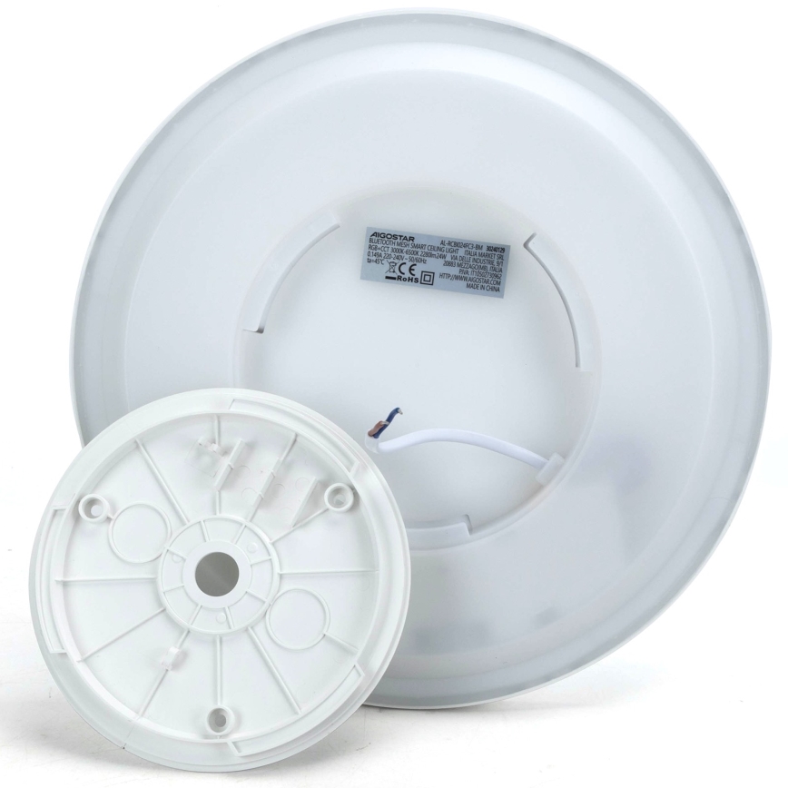 Aigostar - LED RGBW Димируем плафон MESH LED/24W/230V 3000-6500K бял + дистанционно управление