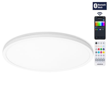 Aigostar - LED RGBW Димируем плафон MESH LED/36W/230V 3000-6500K бял + дистанционно управление