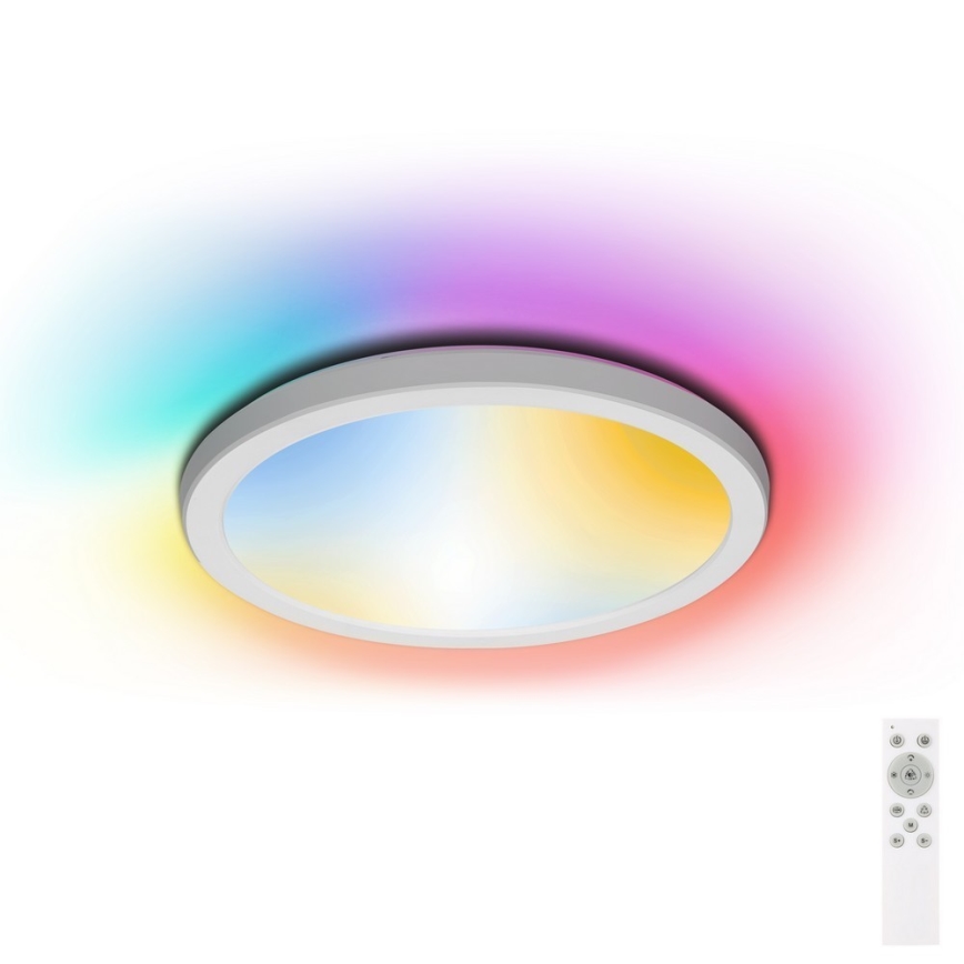 Aigostar - LED RGBW Димируем плафон за баня LED/18W/230V 3000-6500K Ø 30 см IP44 + дистанционно управление