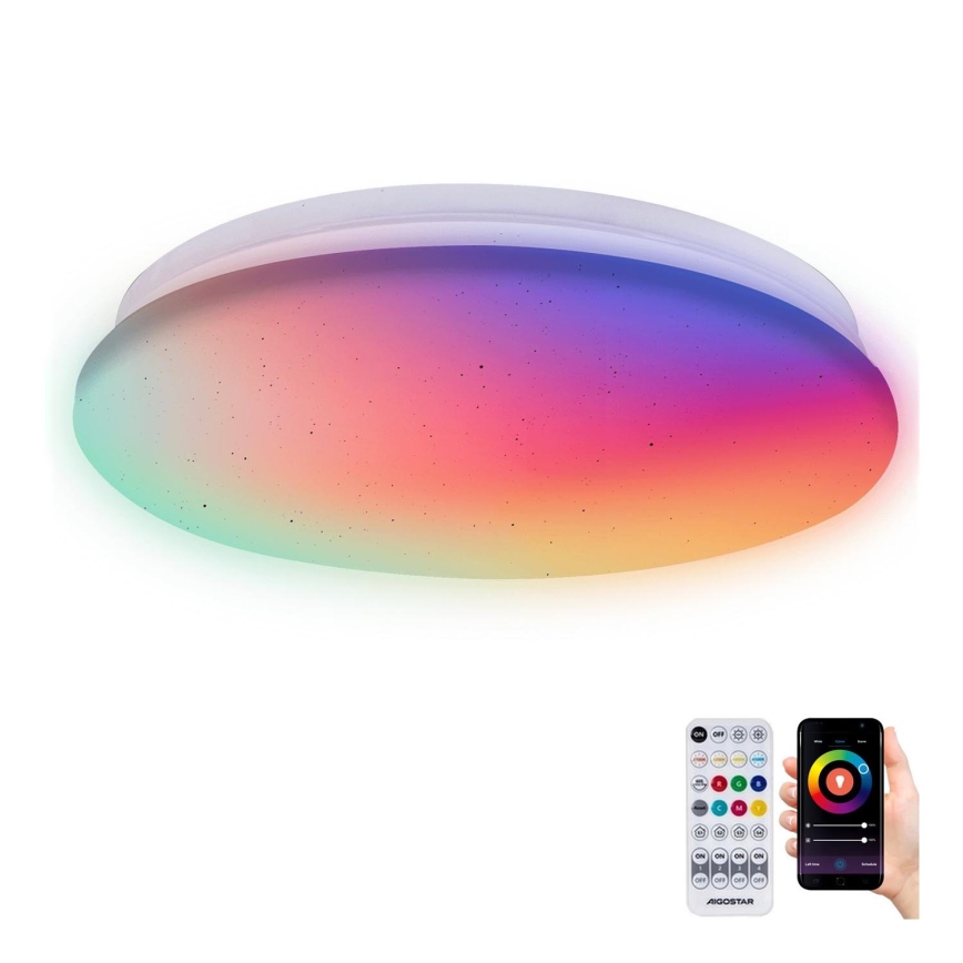 Aigostar - LED RGBW Димируем плафон за баня MESH Интелигентен LED/12W/230V IP44 + дистанционно управление
