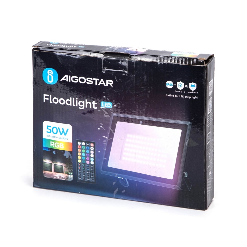 Aigostar - Димируем LED RGBW прожектор LED/50W/230V IP65 + дистанционно управление