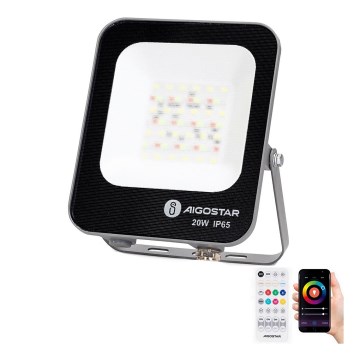 Aigostar - LED RGBW Димируем прожектор MESH Интелигентен LED/20W/230V 6500K IP65 + дистанционно управление