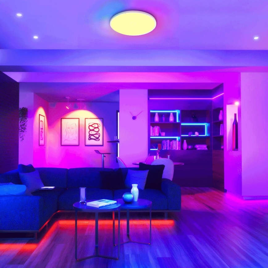 Aigostar - LED RGBW Димируем плафон за баня LED/24W/230V 3000-6500K Ø 42 см IP44 + дистанционно управление