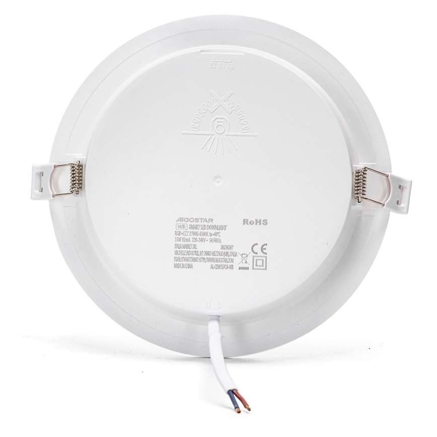Aigostar - LED RGBW Димируема лампа за вграждане LED/15W/230V 2700-6500K Ø 17,5 cm Wi-Fi