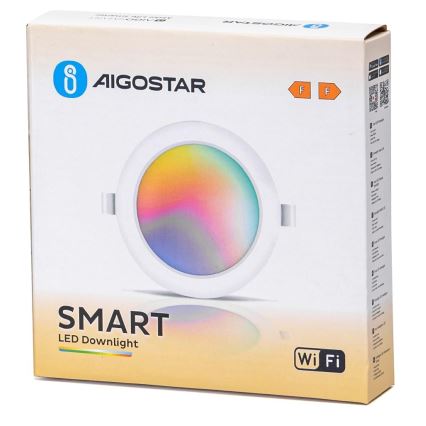 Aigostar - LED RGBW Димируема лампа за вграждане LED/9W/230V 2700-6500K Ø 14,5 cm Wi-Fi