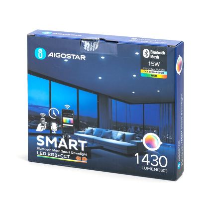 Aigostar - LED RGBW Димируема лампа за вграждане MESH LED/15W/230V 2700-6500K Ø 17 см