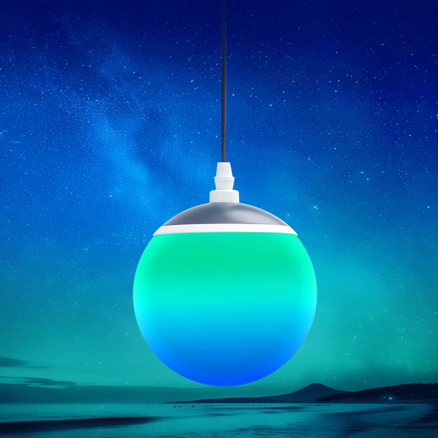 Aigostar - LED RGBW димируем полилей на кабел MESH LED/8W/230V 2700-6500K бял + дистанционно управление Ø 15 см