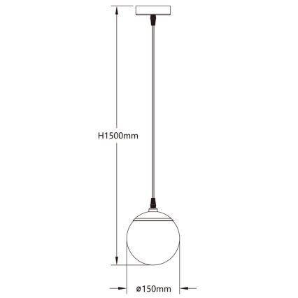 Aigostar - LED RGBW димируем полилей на кабел MESH LED/8W/230V 2700-6500K бял + дистанционно управление Ø 15 см