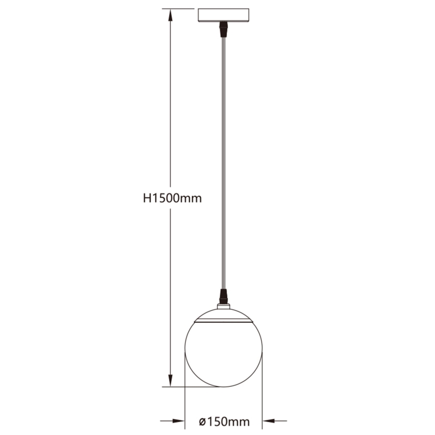 Aigostar - LED RGBW димируем полилей на кабел MESH LED/8W/230V 2700-6500K бял + дистанционно управление Ø 15 см