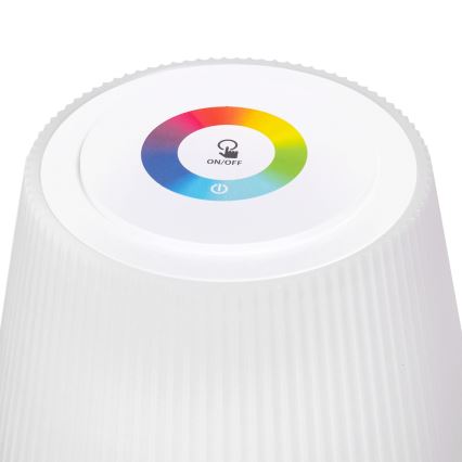 Aigostar - LED RGBW Екстериорна димируема акумулаторна настолна лампа LED/4W/5V 3600mAh бял IP54