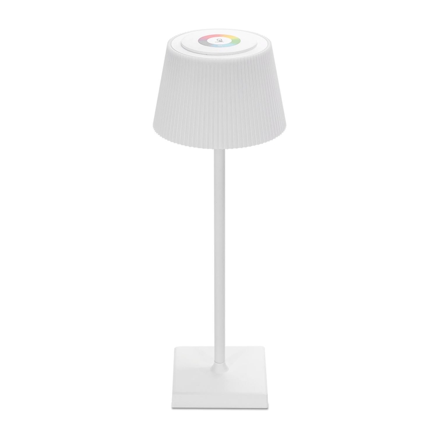 Aigostar - LED RGBW Екстериорна димируема акумулаторна настолна лампа LED/4W/5V 3600mAh бял IP54