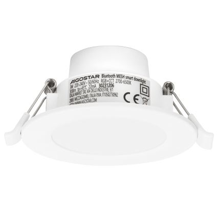 Aigostar - LED RGBW Димируема лампа за окачен таван на баня MESH Интелигентен LED/3W/230V 2700-6500K IP44