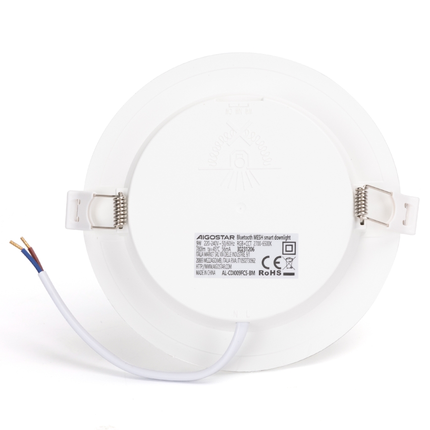 Aigostar - LED RGBW Димируема лампа за окачен таван на баня MESH Интелигентен LED/9W/230V 2700-6500K IP44
