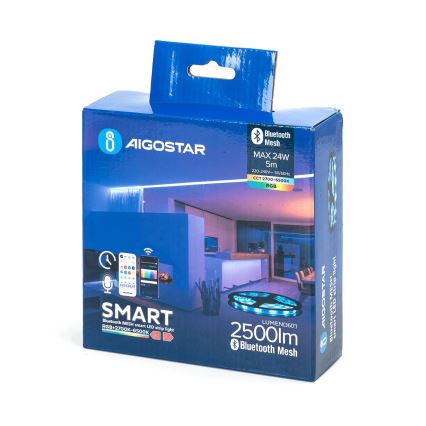 Aigostar - LED RGBW Димируема лента 5m MESH Интелигентен LED/24W/230V 2700-6500K + дистанционно управление