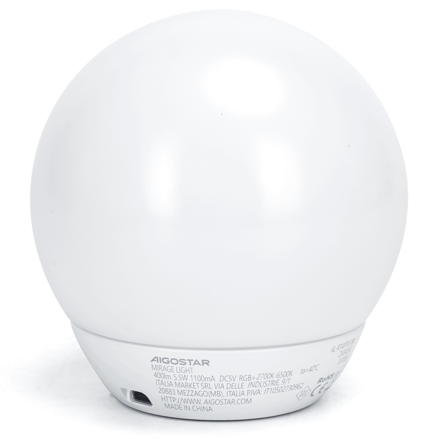 Aigostar - LED RGBW димируема настолна лампа LED/5,5W/5V Wi-Fi + дистанционно управление