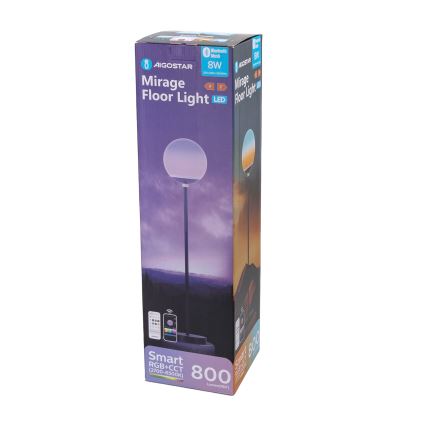 Aigostar - LED RGBW Димируема подова лампа MESH LED/8W/230V + дистанционно управление