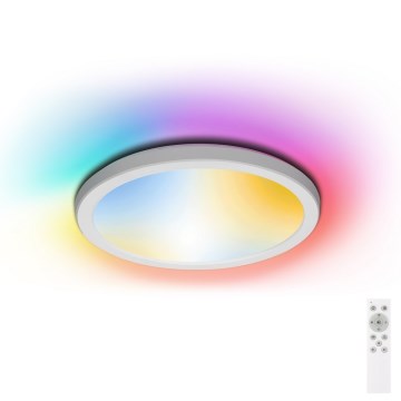 Aigostar - LED RGBW регулируемо таванно осветително тяло за баня LED/18W/230V 3000-6500K диаметър 30 см IP44 + дистанционно управление