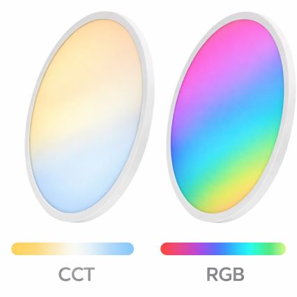 Aigostar - LED RGBW регулируемо таванно осветително тяло MESH LED/24W/230V 3000-6500K бяло + дистанционно управление