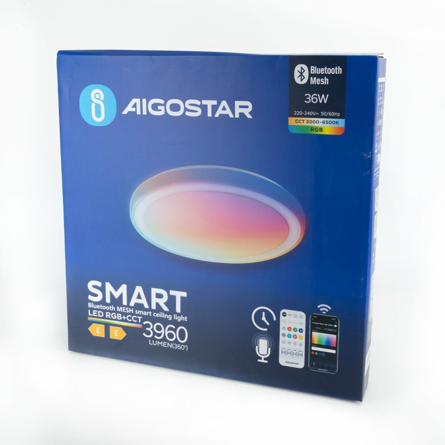 Aigostar - LED RGBW регулируемо таванно осветително тяло MESH LED/36W/230V 3000-6500K + дистанционно управление
