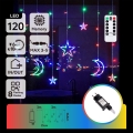 Aigostar - LED RGBY външен коледен гирлянд 120xLED/8 функции 3x0,6m IP44 многоцветен + дистанционно управление