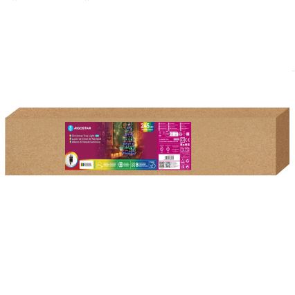 Aigostar - LED външна коледна елха 245xLED/8 функции 2,1 m IP44 многоцветна