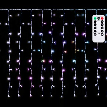 Aigostar - LED RGBY външна коледна гирлянда 300 LED / 8 функции, 3 x 1 m, IP44 + дистанционно управление