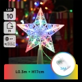 Aigostar - LED RGBY коледна звезда, 10xLED/3xAA