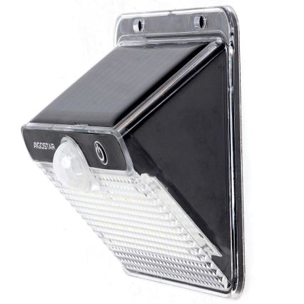 Aigostar - LED слънчево осветление със сензор LED/3,7V 6500K 1200 mAh IP65 черно