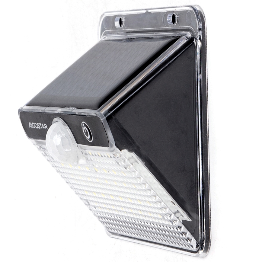 Aigostar - LED слънчево осветление със сензор LED/3,7V 6500K 1200 mAh IP65 черно