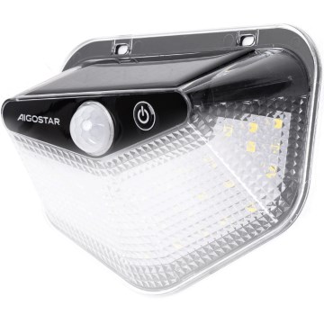 Aigostar - LED слънчево осветление със сензор LED/3,7V 6500K 500 mAh IP65 черно