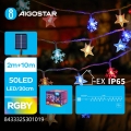 Aigostar - LED слънчева коледна гирлянда 50xLED/8 функции 800 mAh 12m IP65 многоцветна