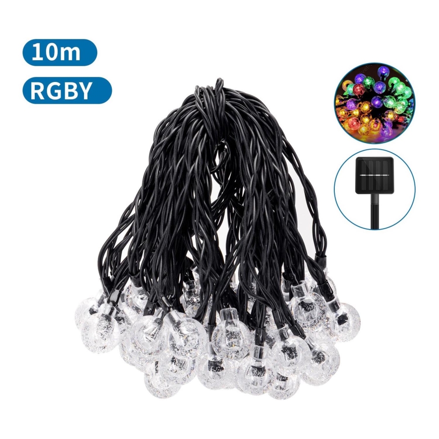 Aigostar - LED Solar декоративни лампички 50xLED/8 функции 12 м IP65 многоцветен