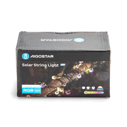 Aigostar - LED Solar декоративни лампички 50xLED/8 функции 12 м IP65 многоцветен