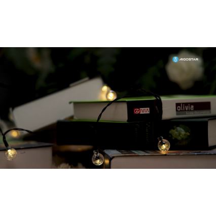 Aigostar - LED Solar декоративни лампички 50xLED/8 функции 12 м IP65 топло бял