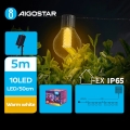 Aigostar - LED Solar декоративни лампички 10xLED/8 функции 5,5 м IP65 топло бял