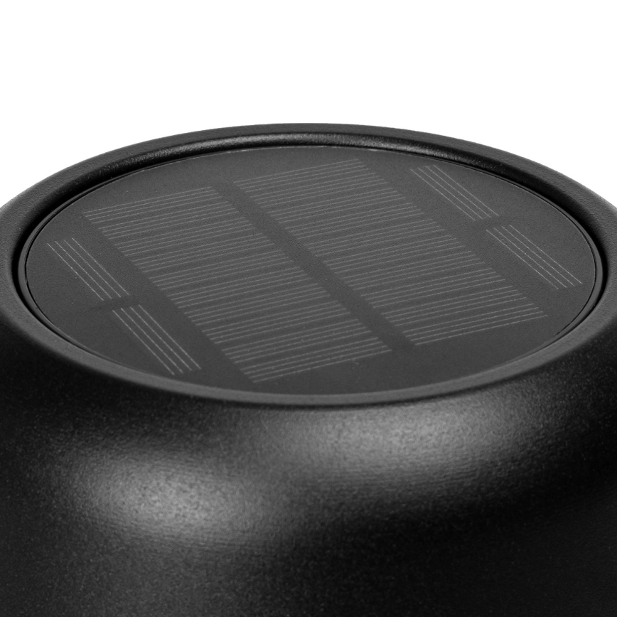 Aigostar - LED Solar димируема акумулаторна настолна лампа LED/3W/5V 2200mAh черен IP54