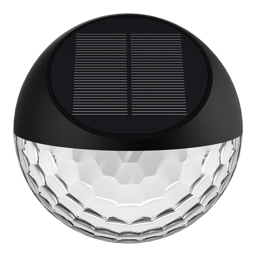 Aigostar - LED Соларен аплик LED/2W/1,2V черен 300 mAh 2700K IP44