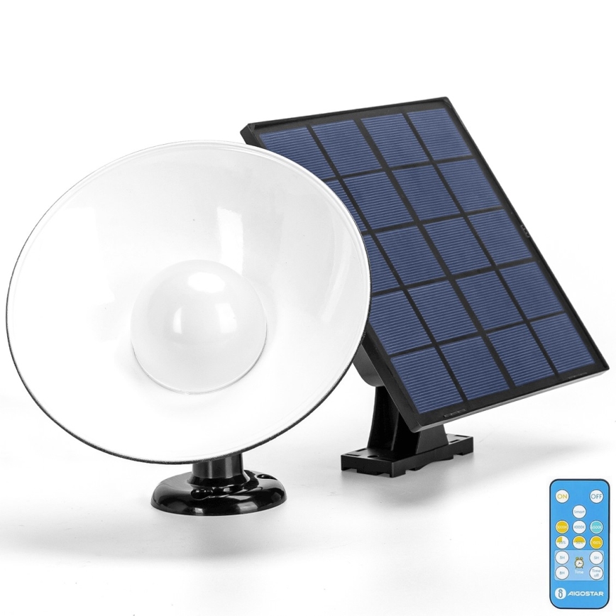 Aigostar - LED Соларен аплик LED/3,2V 3000K/4000K/6500K 5000 mAh IP65 + дистанционно управление
