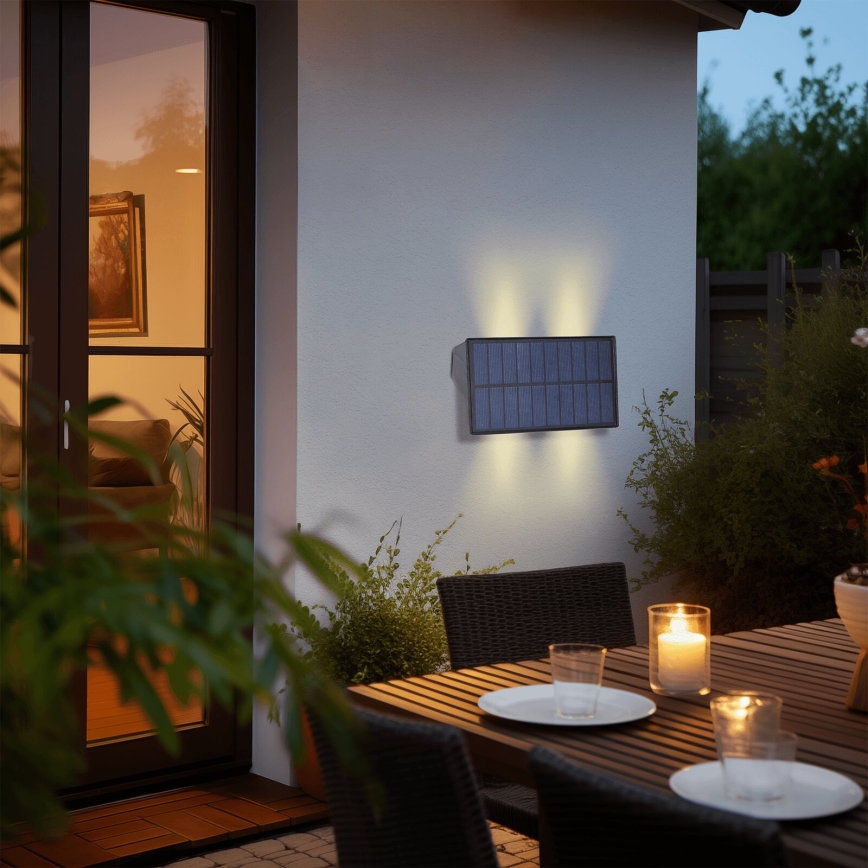 Aigostar - LED Соларен аплик LED/4W/5,5V 2700K IP44