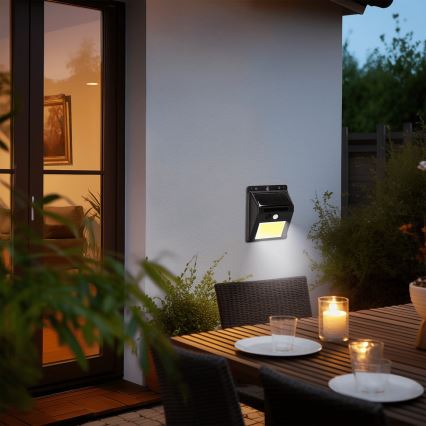 Aigostar - LED Соларен аплик със сензор LED/13W/5,5V 6500K IP65