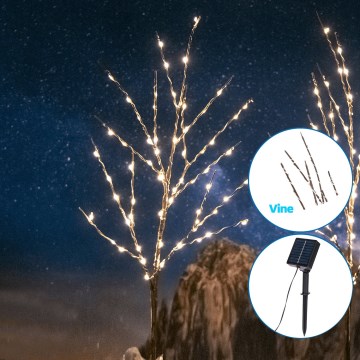 Aigostar - LED Соларен декорация 140xLED/3m IP65 топло бяло лоза