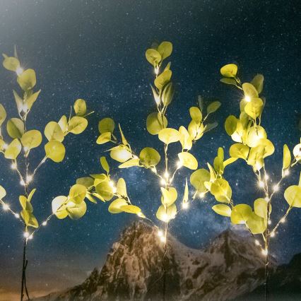 Aigostar - LED Соларен декорация 60xLED/3,5m IP65 топло бяло евкалипт