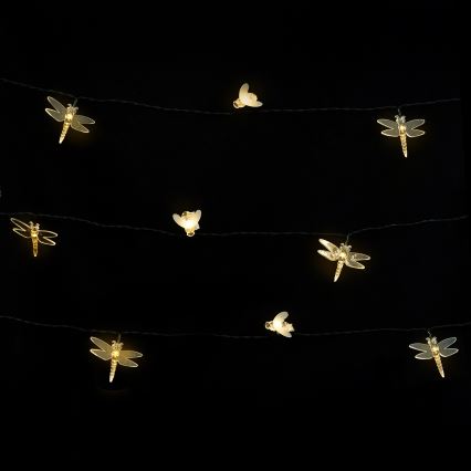 Aigostar - LED соларна декоративна гирлянда 50xLED/8 функции 10 m 800 mAh IP65 топла бяла