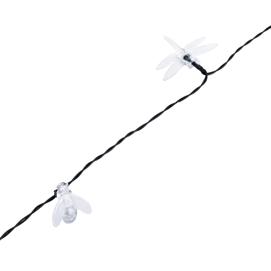 Aigostar - соларен LED декоративен гирлянд 50xLED/8 функции 10 m 800 mAh IP65 студено бяло