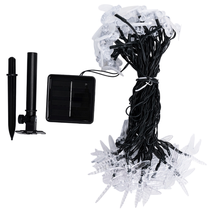 Aigostar - соларен LED декоративен гирлянд 50xLED/8 функции 10 m 800 mAh IP65 студено бяло