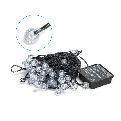 Aigostar - LED соларна декоративна верига 50xLED/8 функции 12м 800 mAh IP65 топла бяла светлина
